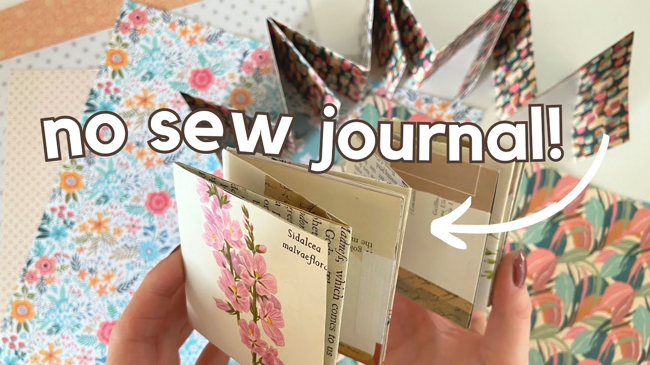 How to make a no-sew journal from ONE sheet of scrapbook paper