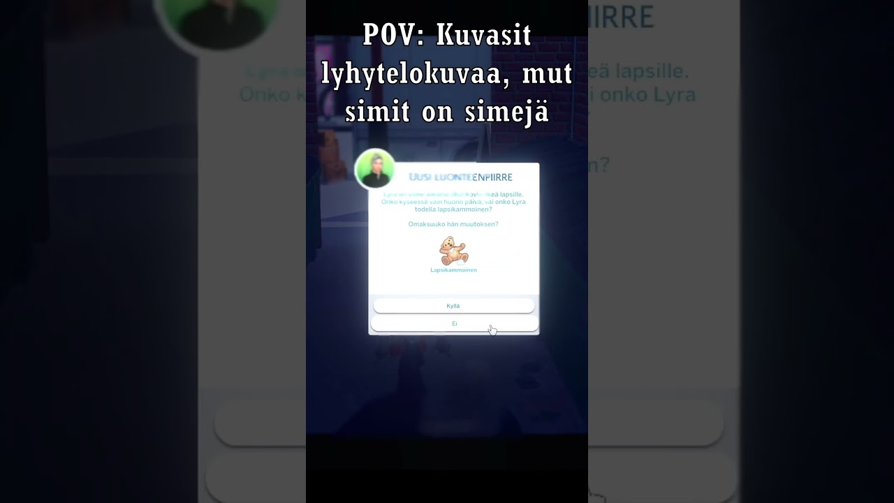 Se ei selkeesti tyk&auml;nny ollenkaa mun tekem&auml;st&auml; juonesta #sims4 #thesims4 #suomi #sims4suomi