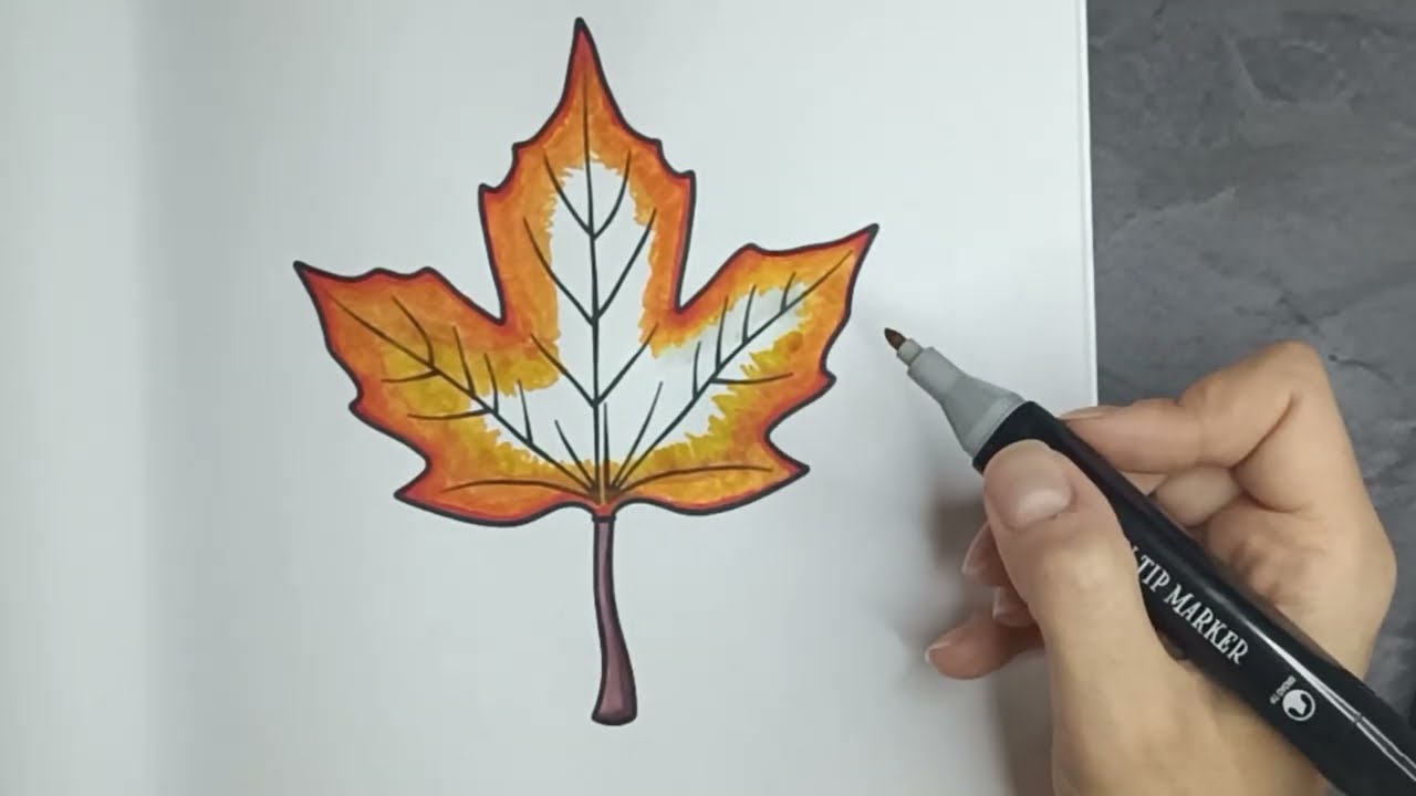 Leaf Coloring in Real Time 🍃 | Calm Art Session (My Camera Loves My Hand More 😅)