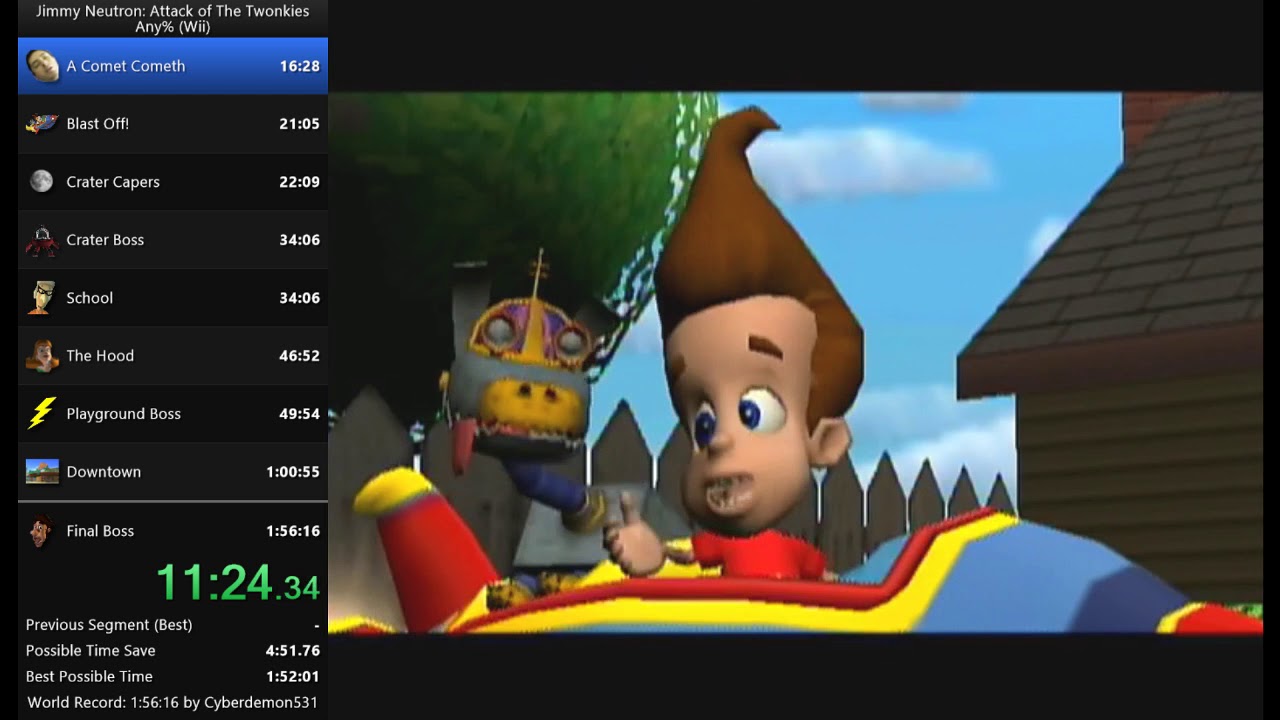 Jimmy Neutron: Attack of the Twonkies Speedrun PB - 1:57:08
