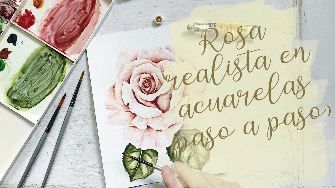 Cómo pintar una rosa realista con acuarelas ♥ (paso a paso)