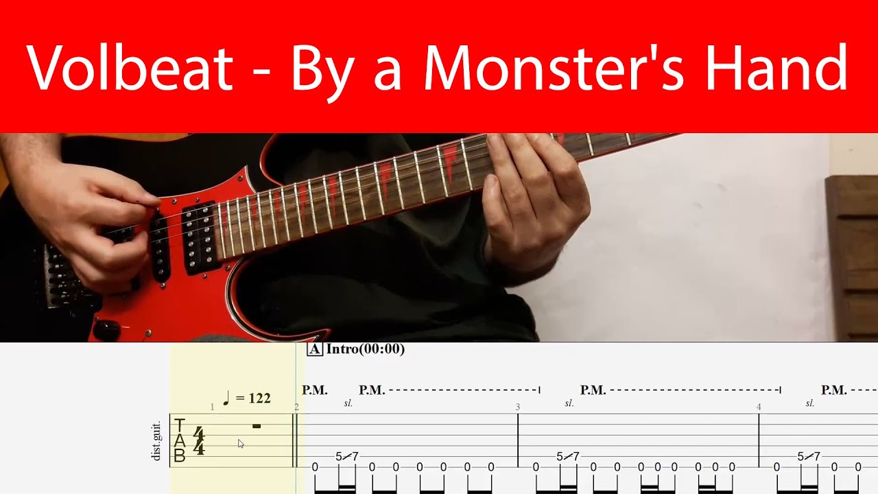 Volbeat - By a Monster's Hand Guitar Cover With Tabs And Backing Track