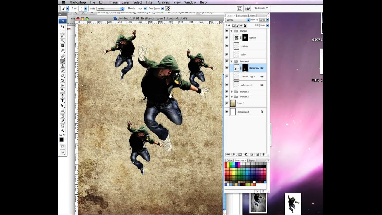 Create a Sleek Illustration that Fades from Line Art to Color