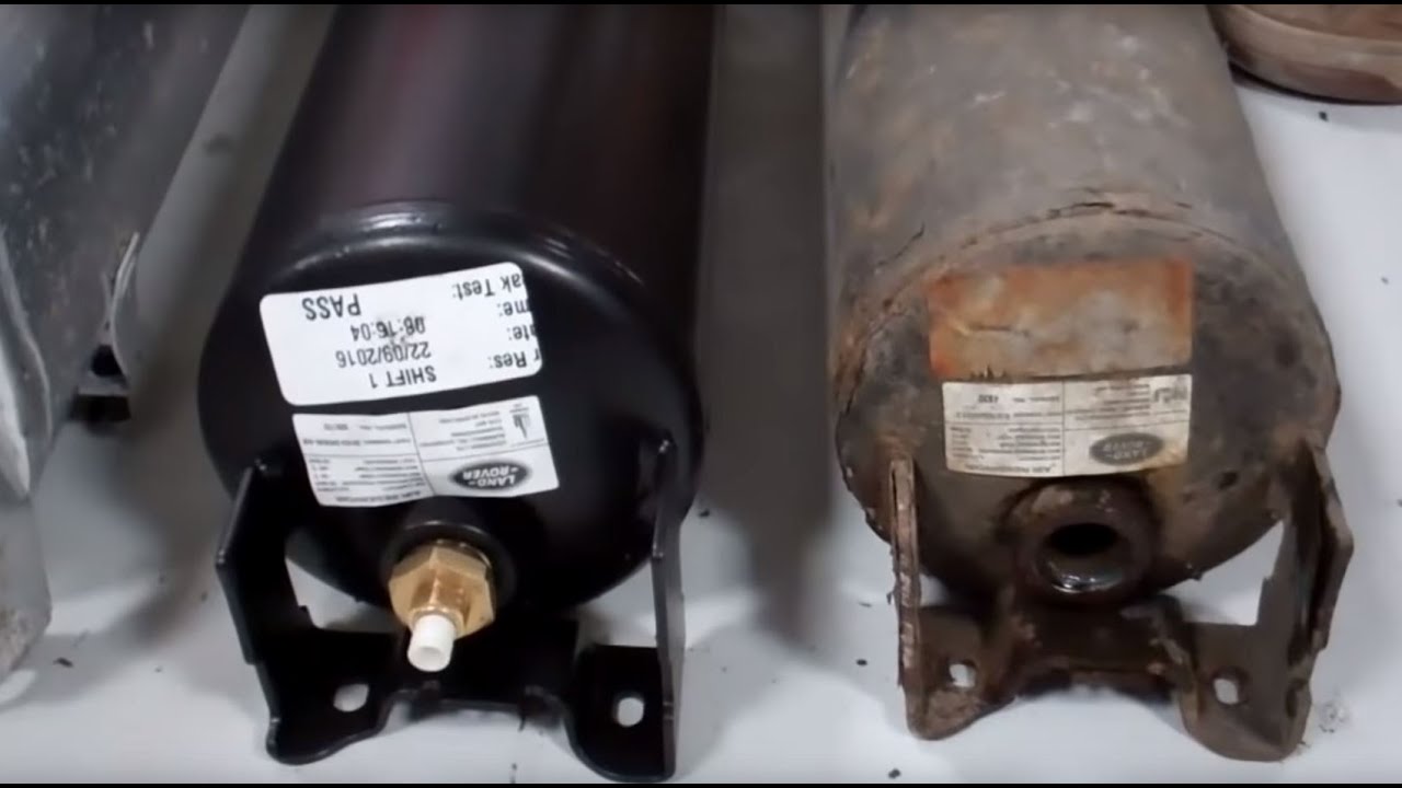 Replacing air suspension tank resevoir on Range Rover L322 2006