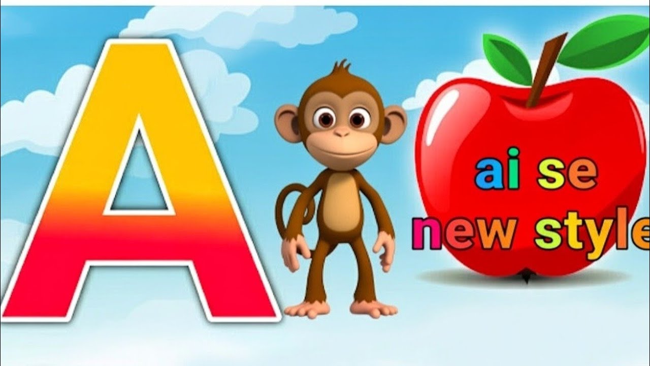 A for apple B for Ball । abcd । ABCD। aa se aam  alphabets song । Kids learning video।kods video 