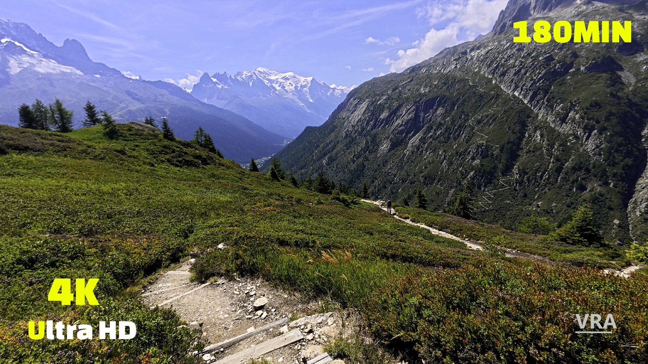 Virtual Run 4k Mont Blanc Circuit - Virtual Scenery for Treadmill