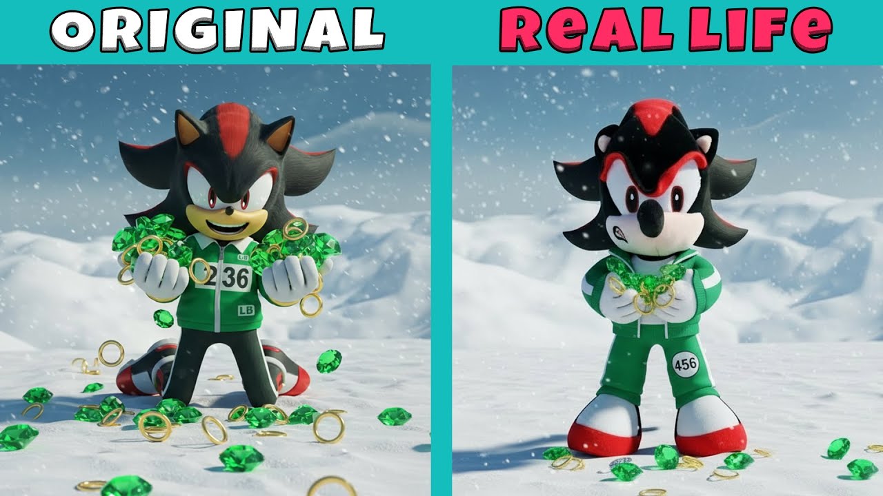 Shadow the Hedgehog Brings Ruby Gems into Squid Game | Sonic Original vs Real Life | Sonic Animation