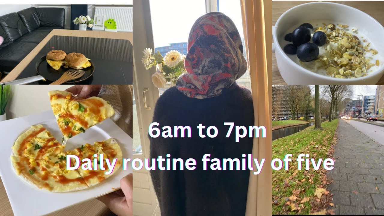 Pakistani mom in Netherlands | homemaker daily routine with kids | microwave pizza |grocery restock