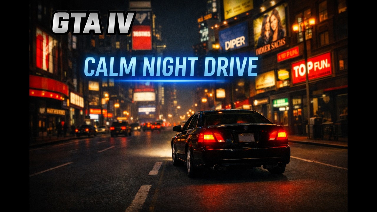 GTA IV — Calm Night Drive Through Times Square.