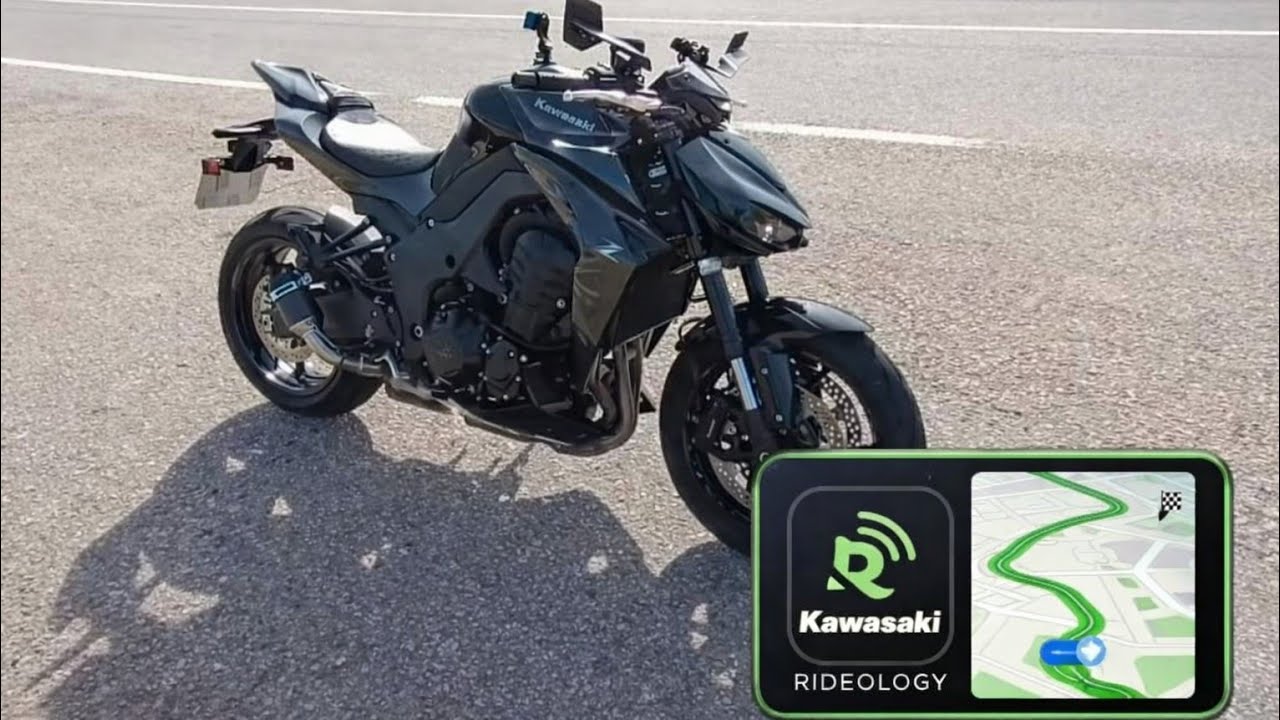 Navegación GPS Kawasaki z1100 2026 on board.