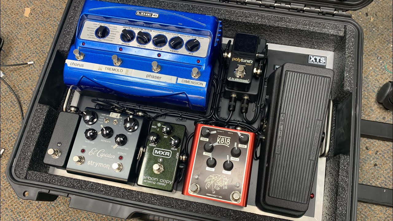 Mini touring pedalboard for John Oates