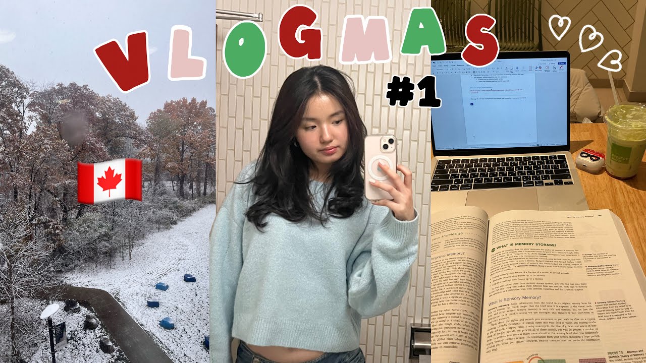 和我過UofT大一留學生活🇨🇦｜多倫多大學🍁、初雪❄️、期末考週📚