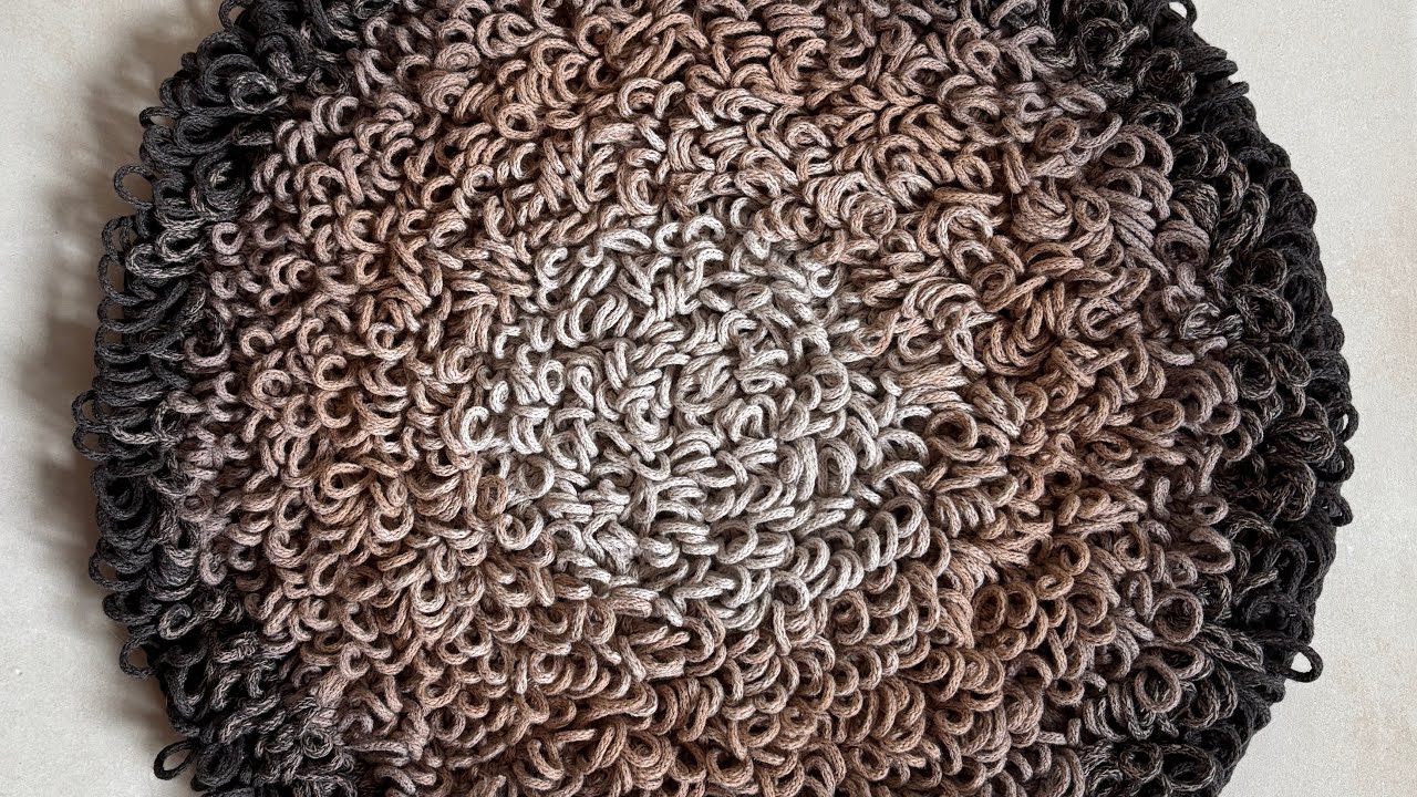 ALFOMBRA O TAPETE CON PUNTO BUCLE - Crochet