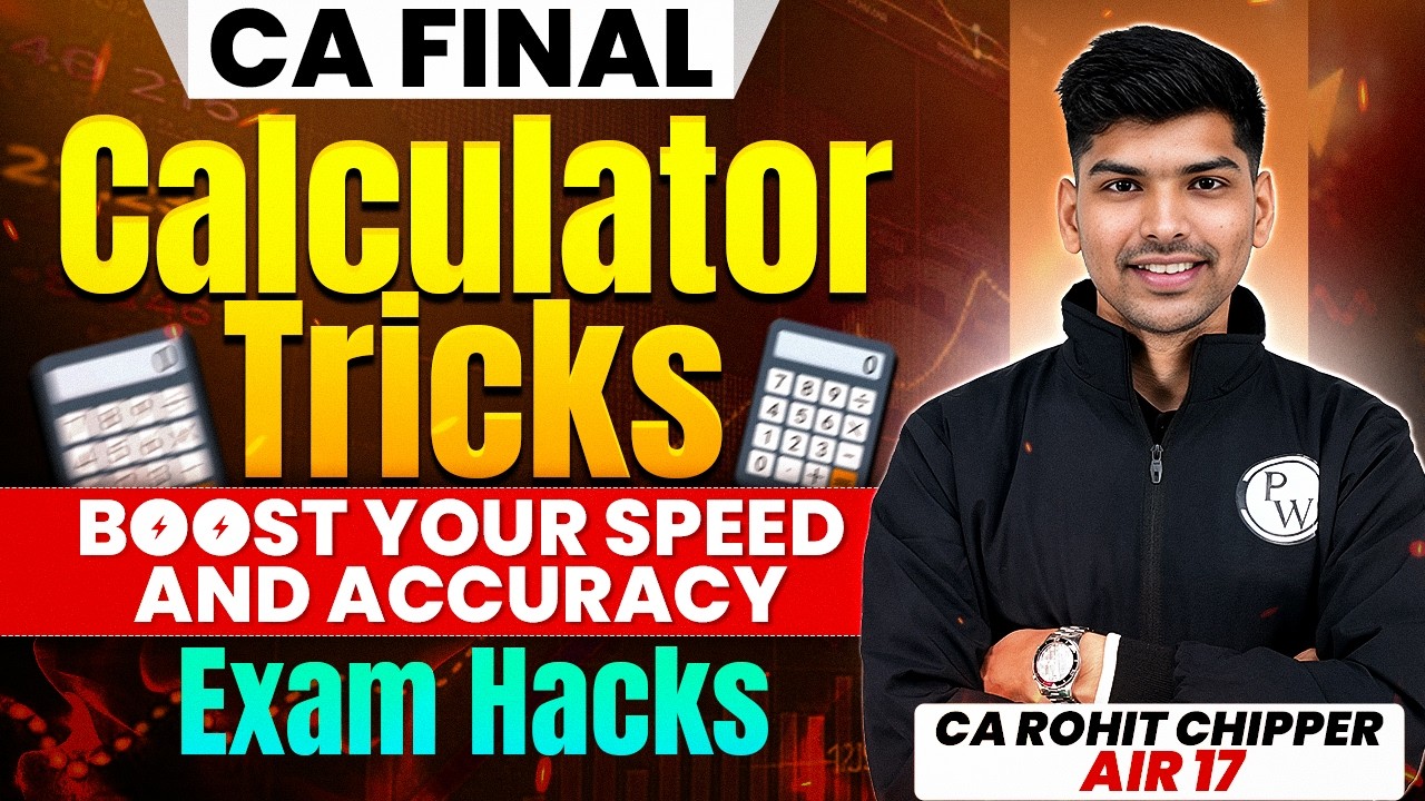 CA Final Calculator Tricks | Boost your Speed and Accuracy | Exam Hacks | CA Rohit Chipper