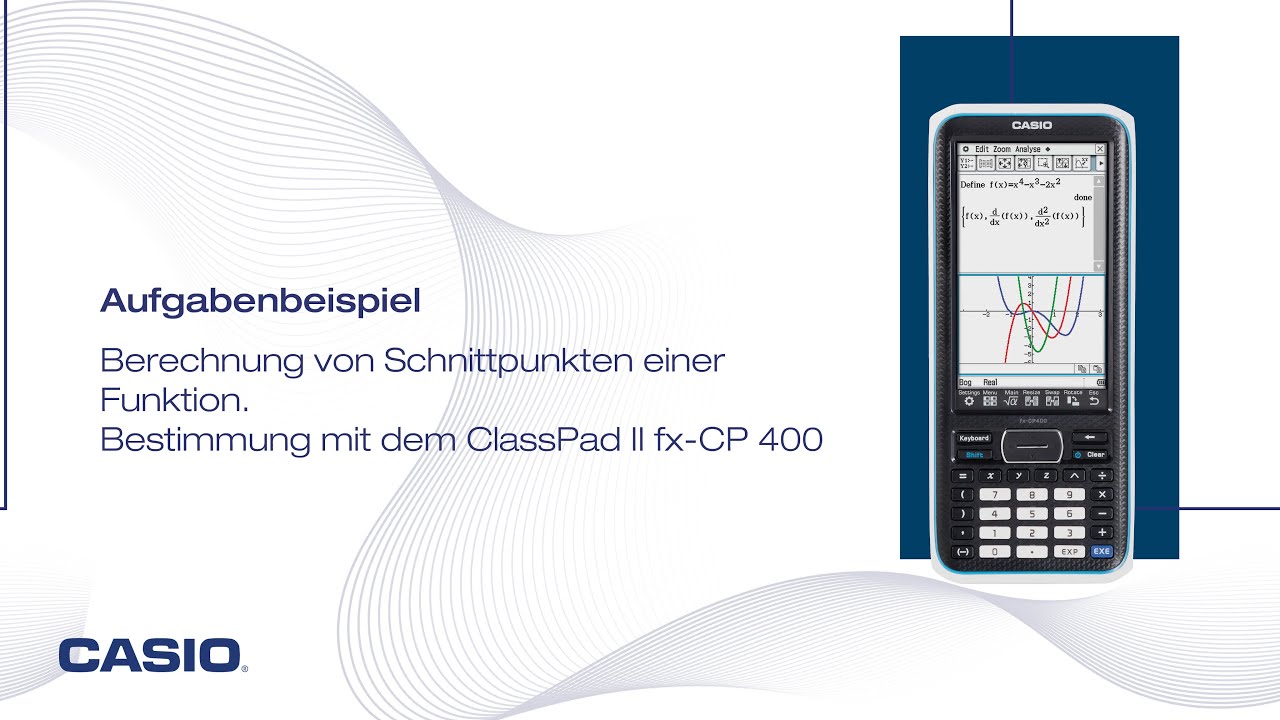 Schnittpunkte von Funktionen berechnen und mit ClassPad II (CP 400) bestimmen