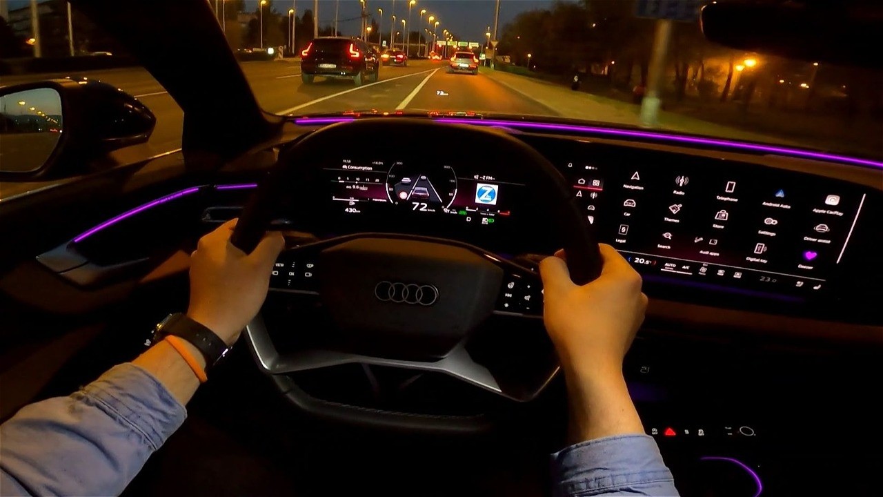 2025 AUDI A5 [2.0 TFSI, 204 HP] Night POV TEST drive (Great interior look)