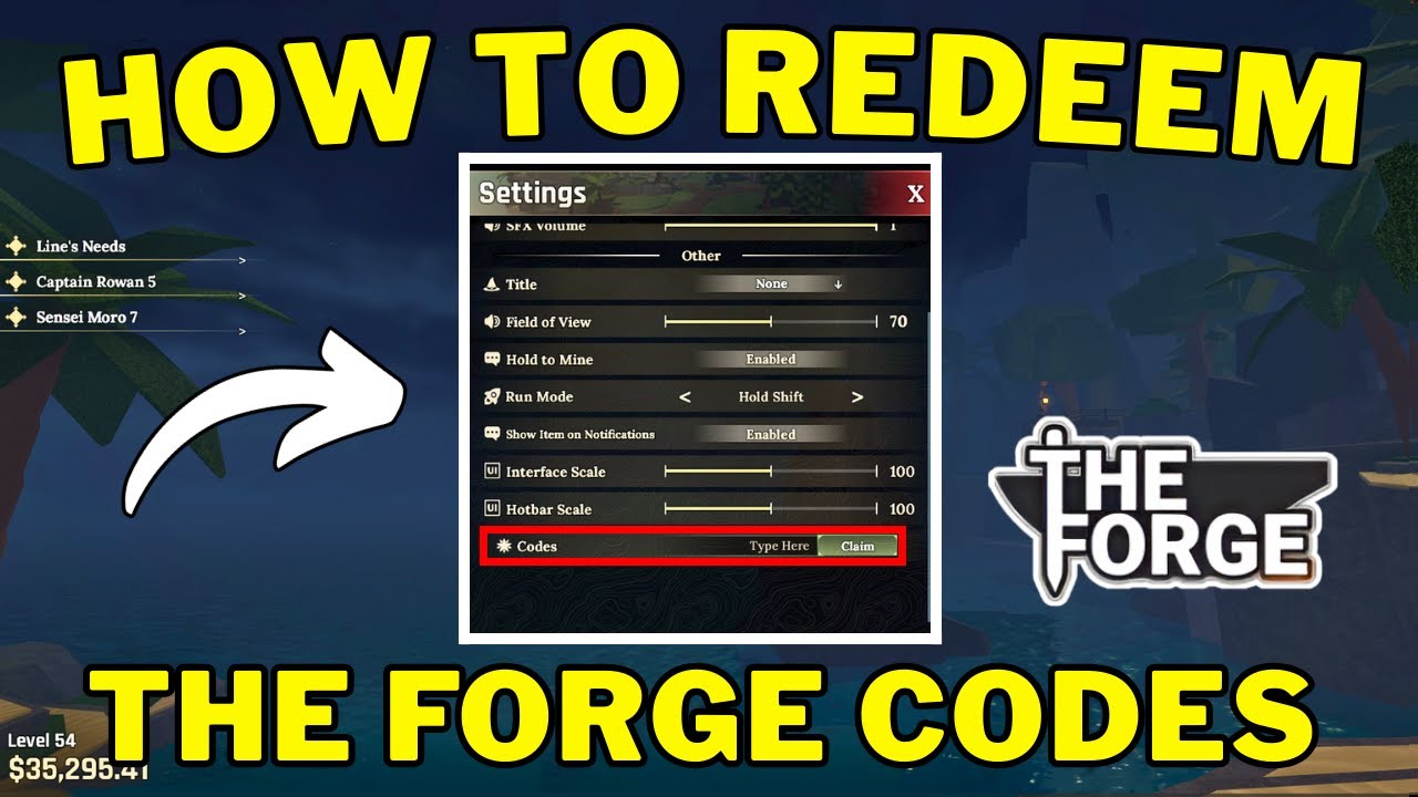 How To Redeem Codes in The Forge | How To Enter Codes in The Forge | Roblox