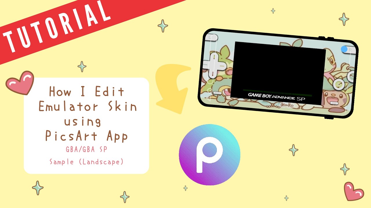 How to Edit Emulator Skin using PicsArt App (Landscape) #tutorial