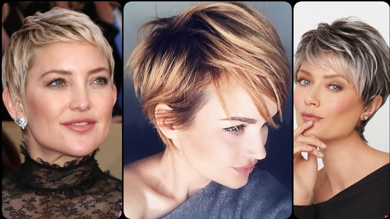 Hair Cuts FOR Round FACE !! Amazing Short Pixie HairCuts