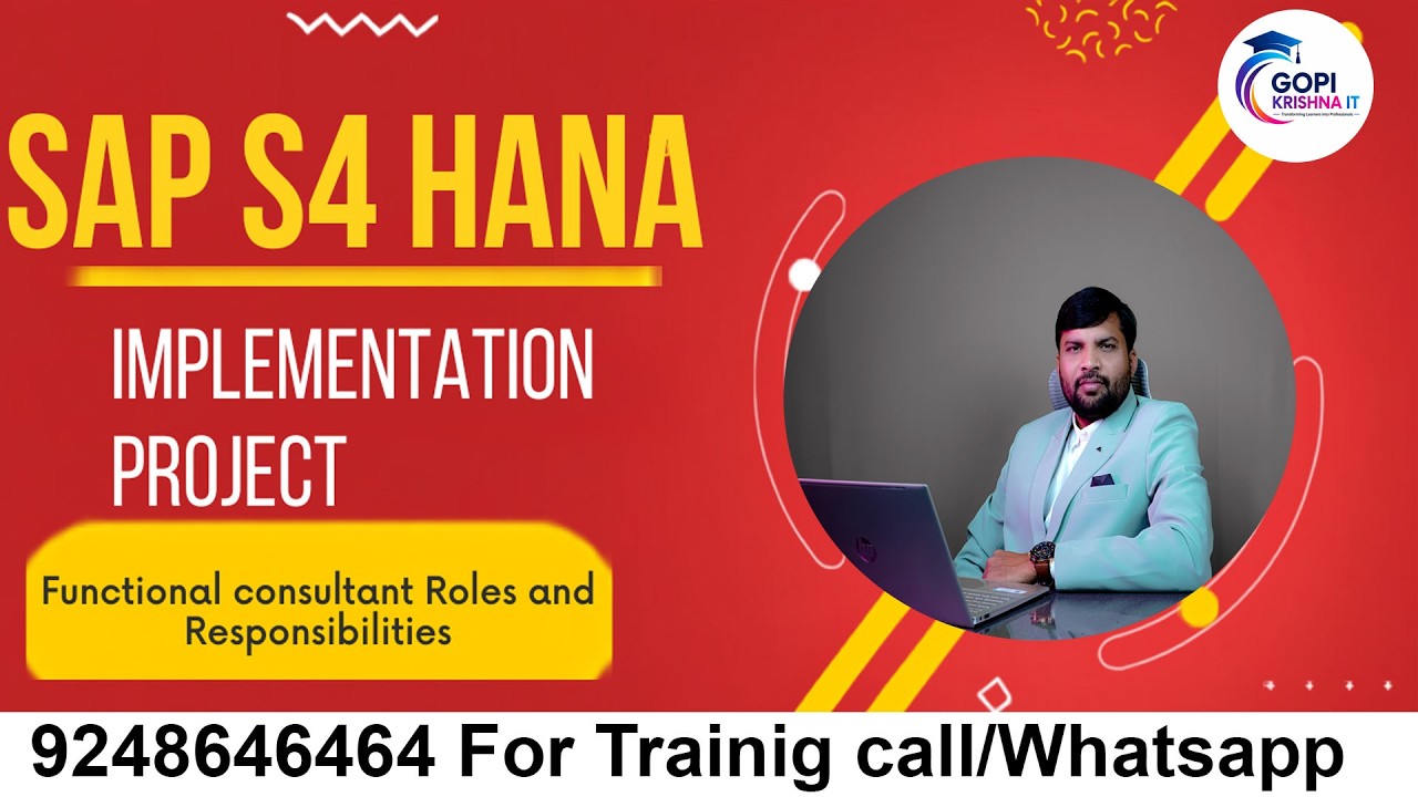 SAP S4 HANA Implementation project roles and responsibilities #sapsd #sapfinance #saps4hana