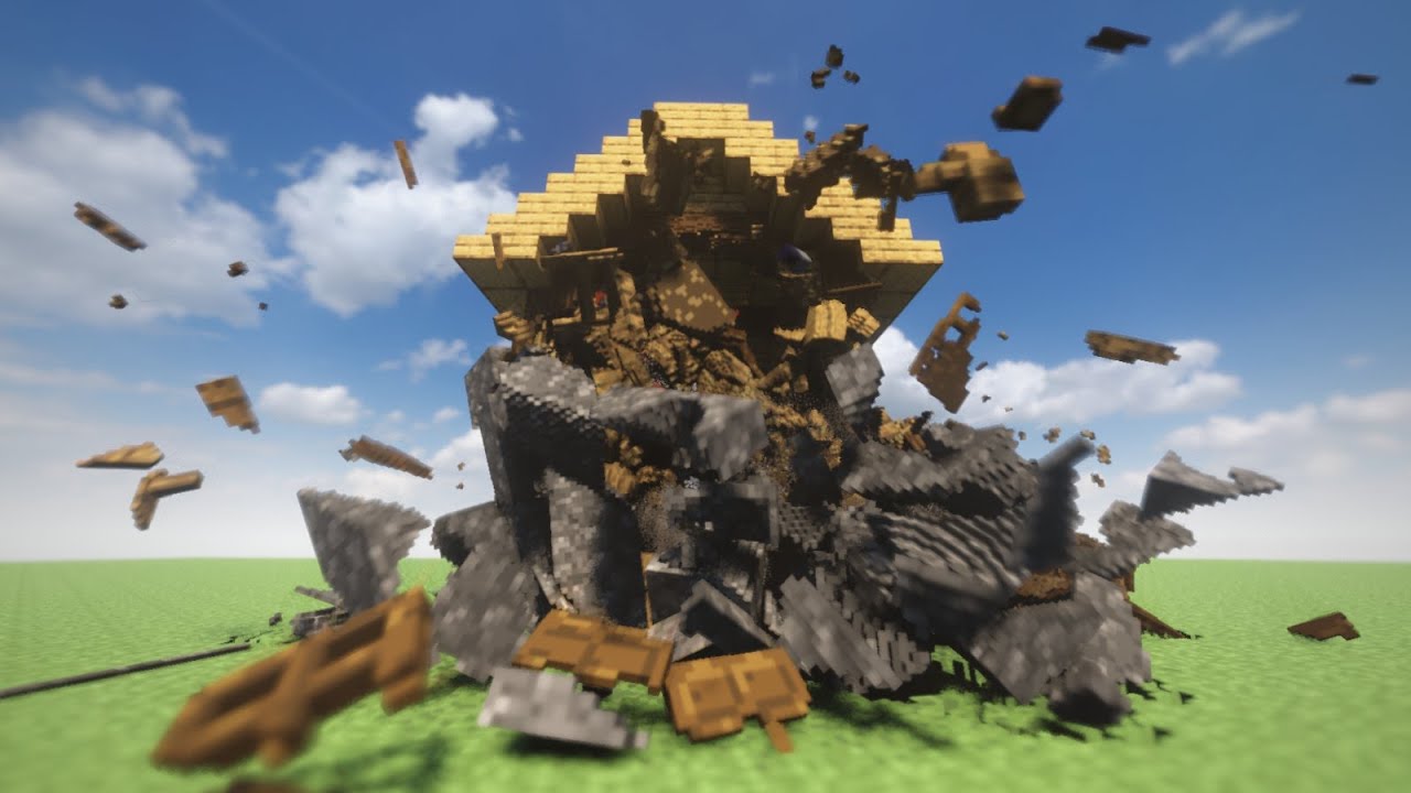 Realistic TNT Explosions Destroy a Minecraft Village! | Teardown
