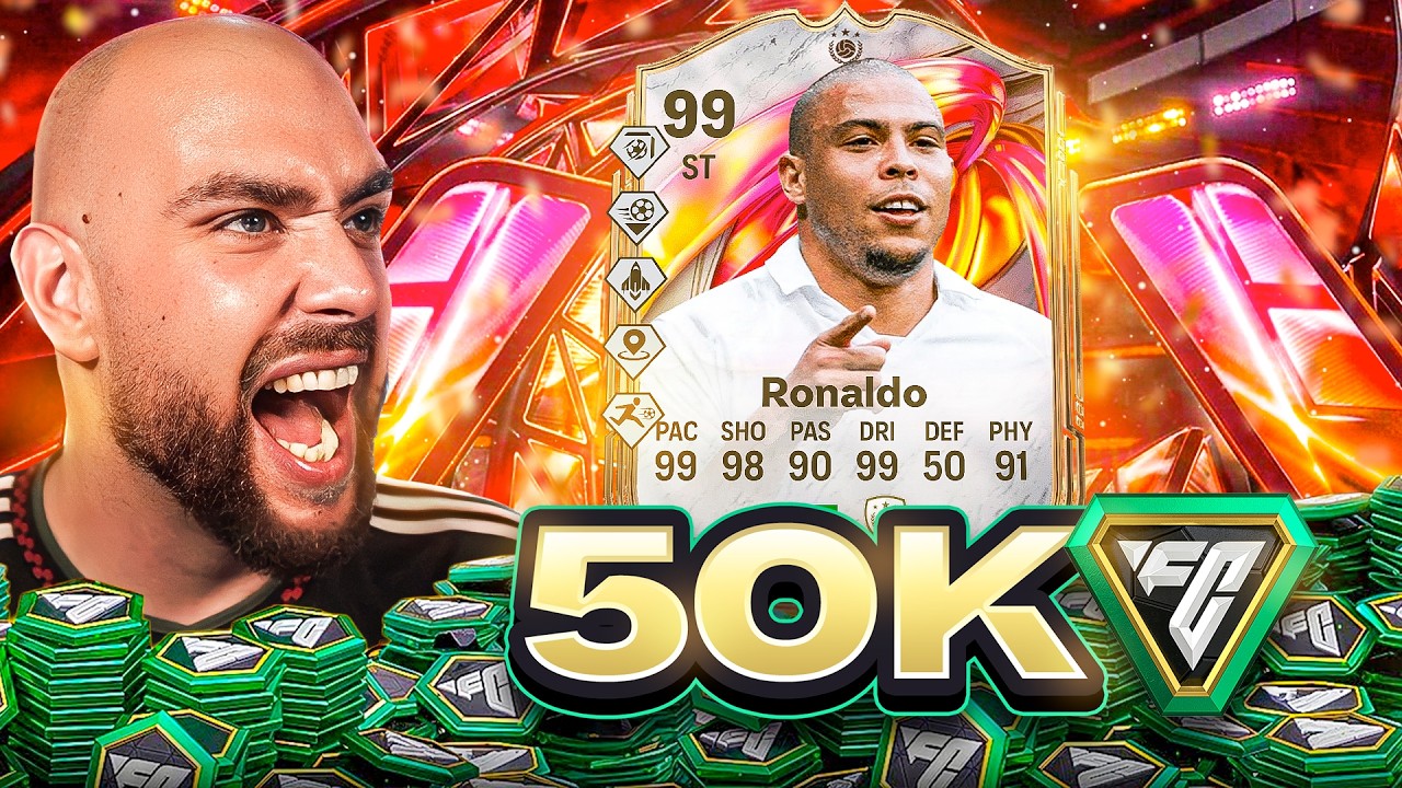 50K FC Points Decides My Team w/ 99 FUTTIES ICON R9 RONALDO!