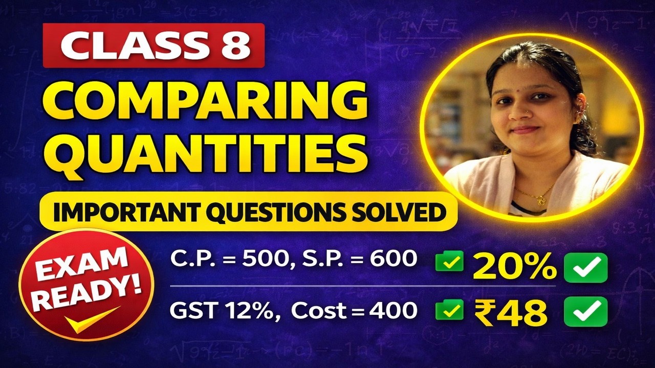 Class 8 Comparing Quantities | Most Important Questions Solved