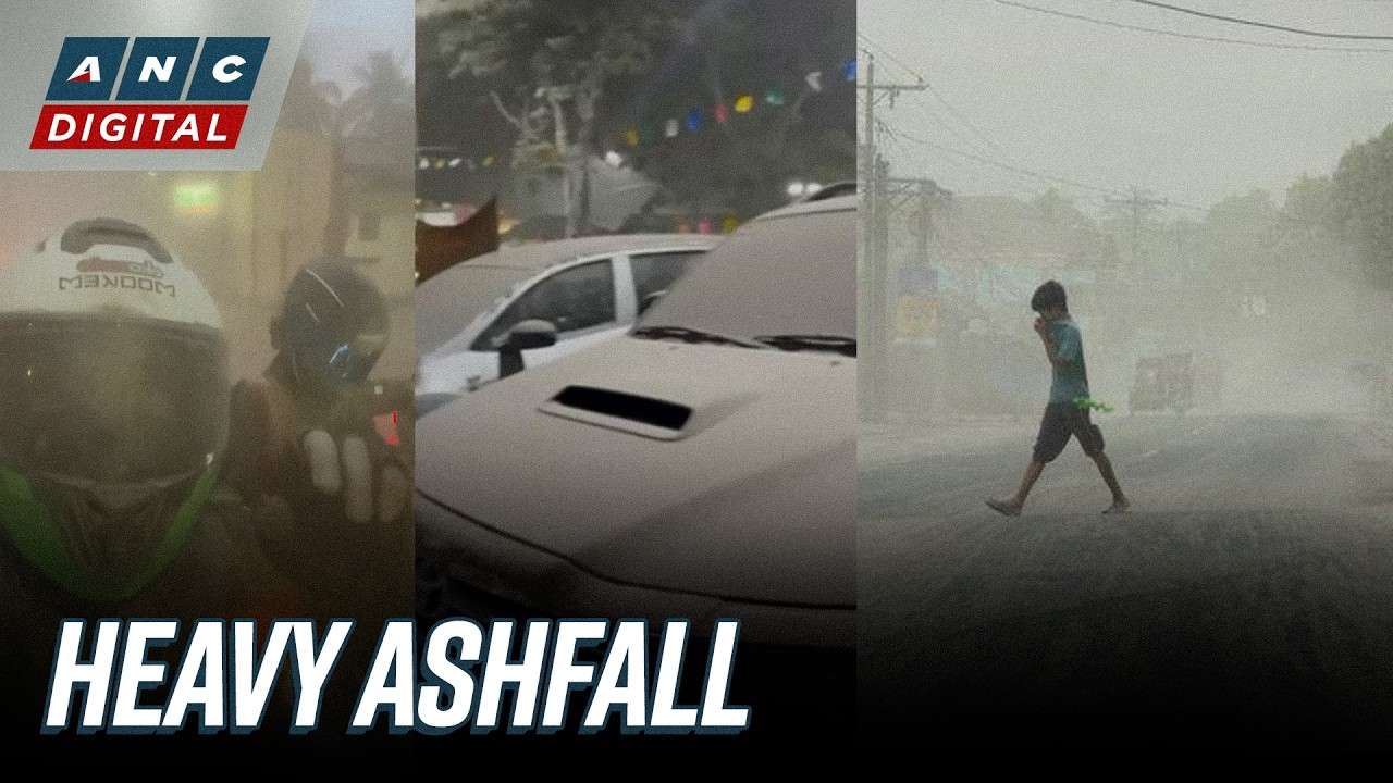 LOOK: Heavy ashfall from Mayon volcano blankets towns, villages in Albay | ANC