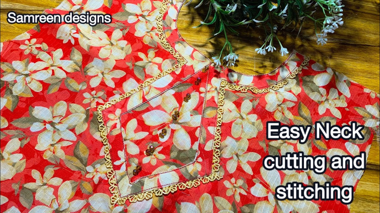 Easy neck cutting and stitching. Sewing Tips. Samreen designs