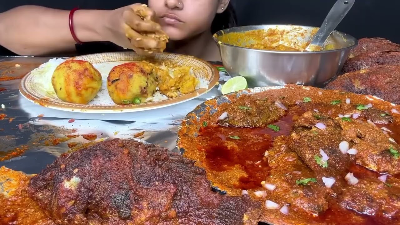 Different types of Aloo bharta l Daal chawal l eating shows l ASMR l MUKBANG MNA 