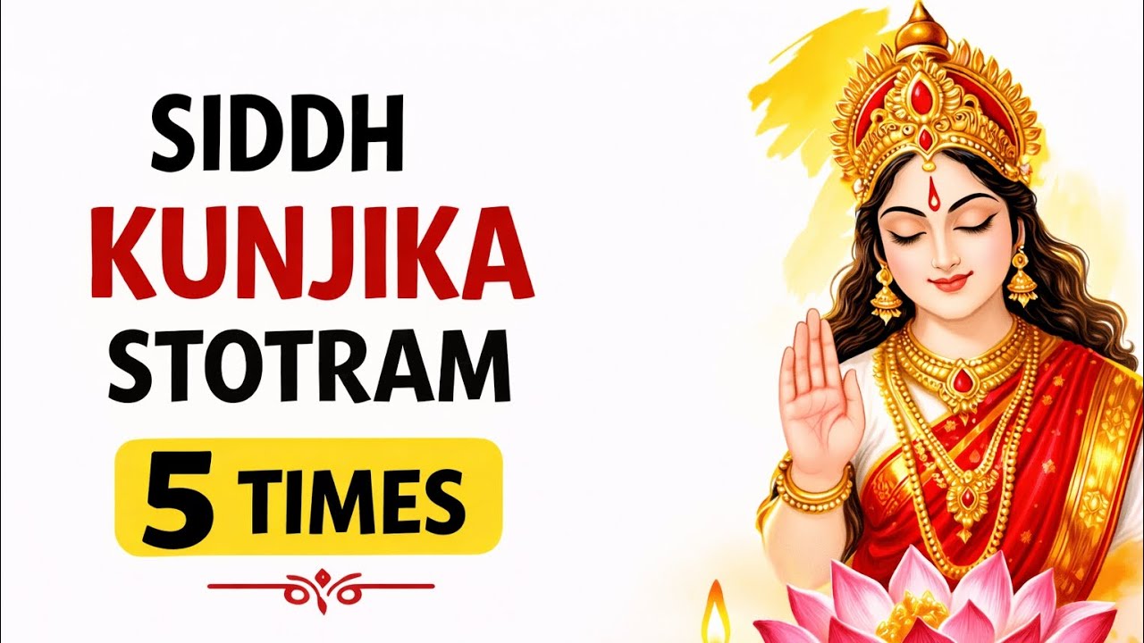 Siddh Kunjika Stotram 5 Times | Powerful Durga Mantra | Removes All Obstacles & Negativity