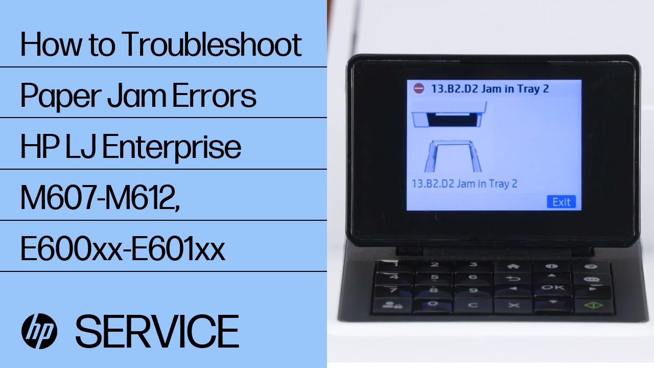 How to fix paper jam errors | HP LaserJet Enterprise M607-M612, E600xx-E601xx | HP Support