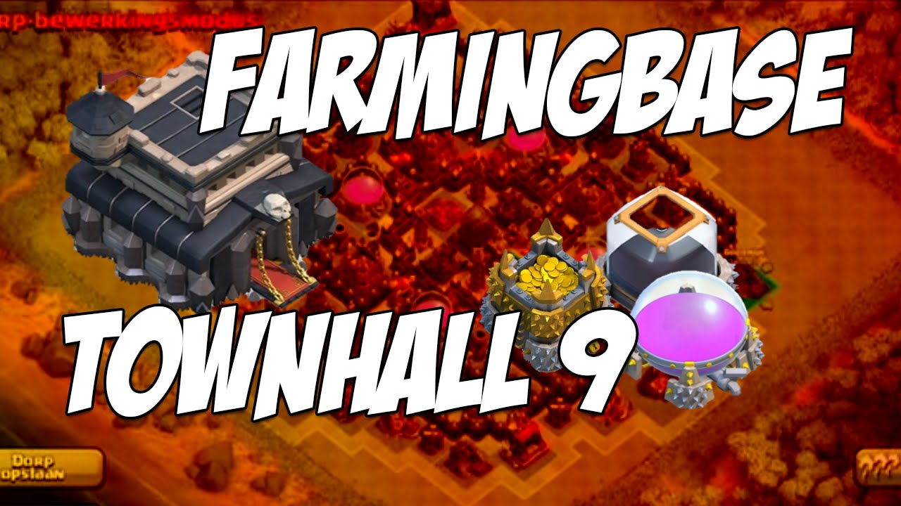 Clash of Clans | Best Farming Base TH9 | 4 Mortars