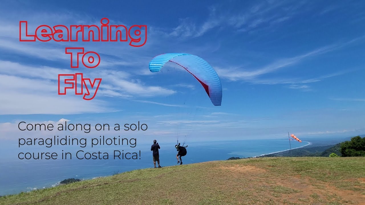 Paragliding Costa Rica! Fly with me on my beginner's P2 Course in Dominical!