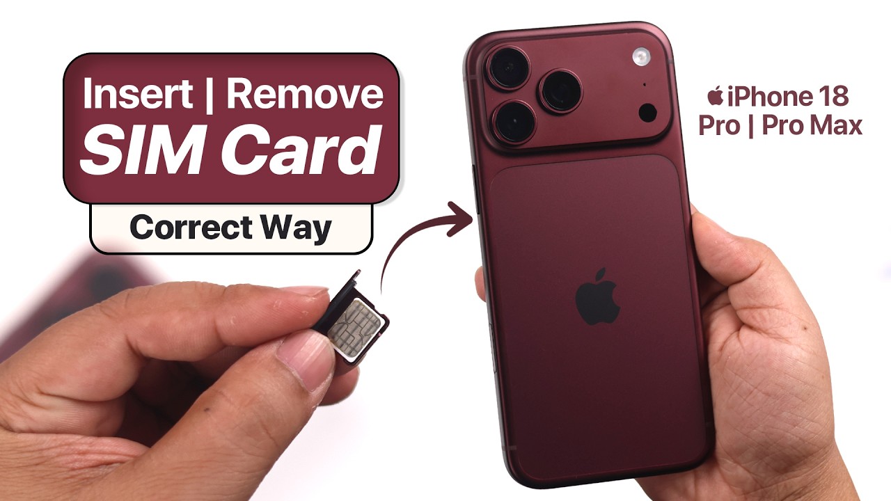 Как вставить SIM-карту в iPhone 18 Pro | 18 Pro Max! [Извлечение]