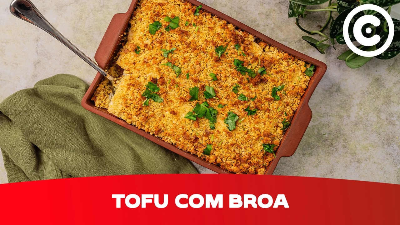 Tofu com Broa: Versão vegetariana e crocante!