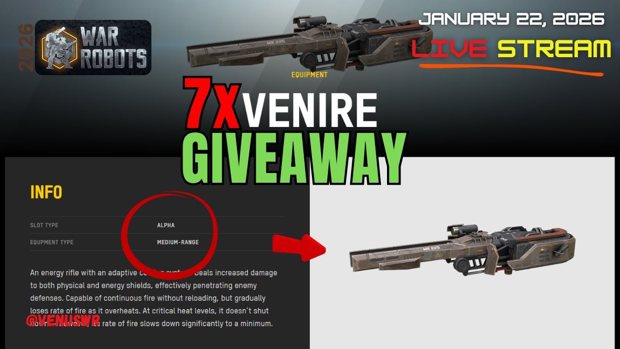 War Robots - Venire Giveaway & Gameplay with Ammit  #WRWinVenire