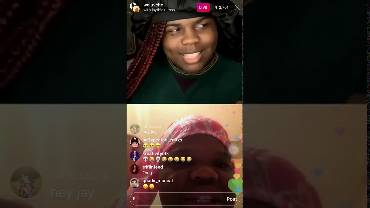 @weluvche on live w/ jaythickumss PT2