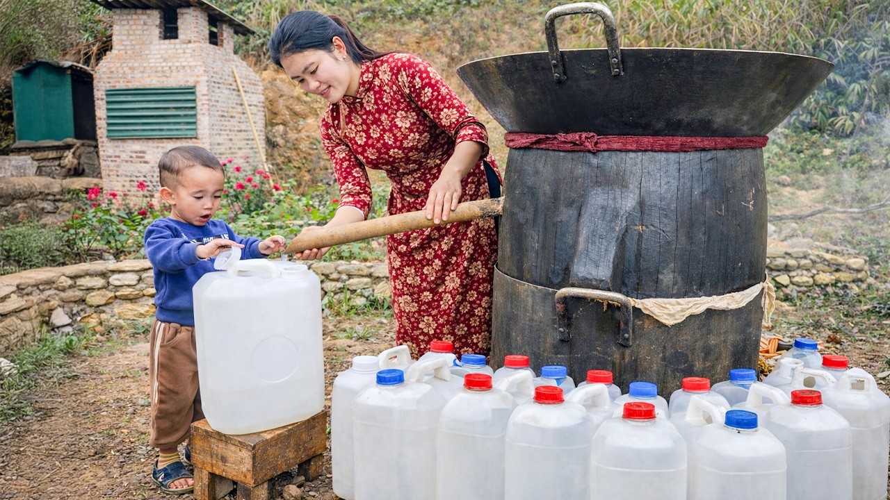 Traditional Recipe for Delicious Corn Liquor - Flavorful to The Last Drop | Trieu Thi Thuy