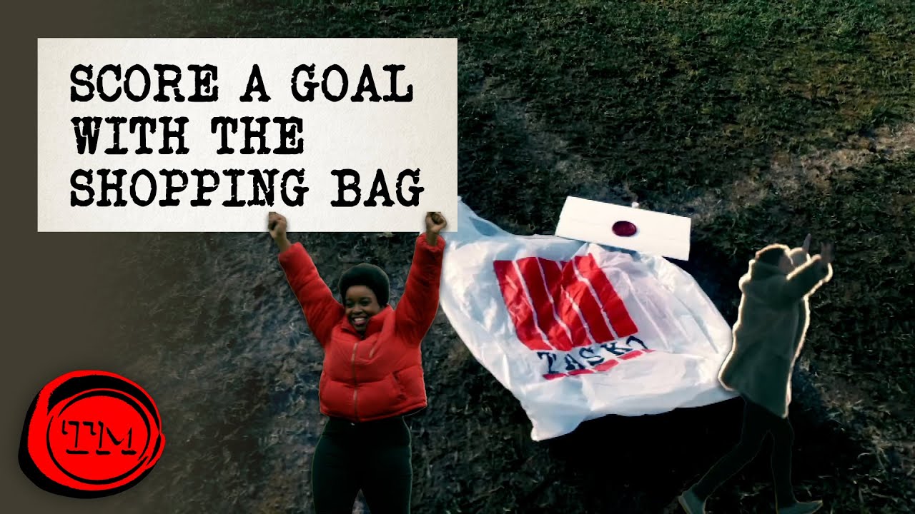 Score a goal with a shopping bag | Full Task | Taskmaster