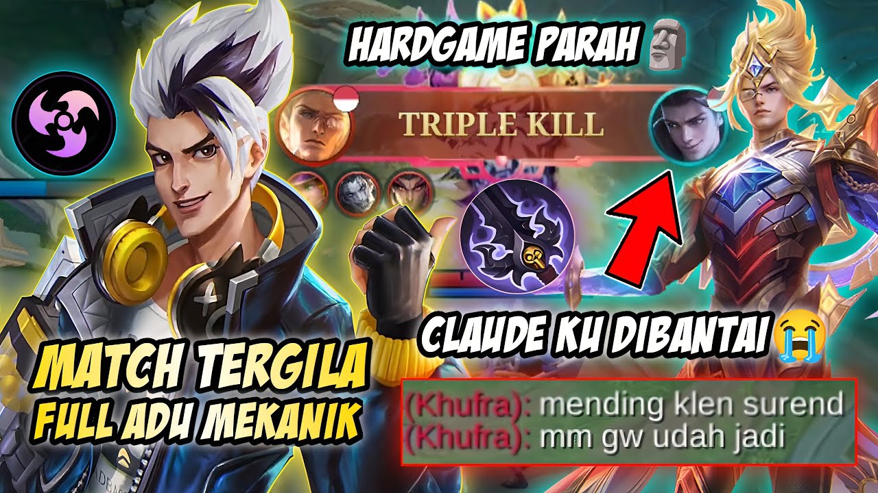 SUMPAH! MATCH SERU! PERTARUHAN MMR! LAWAN MM TERKUAT DI META SEKARANG! CLAUDE KU DIBANTAI?😭 | MLBB