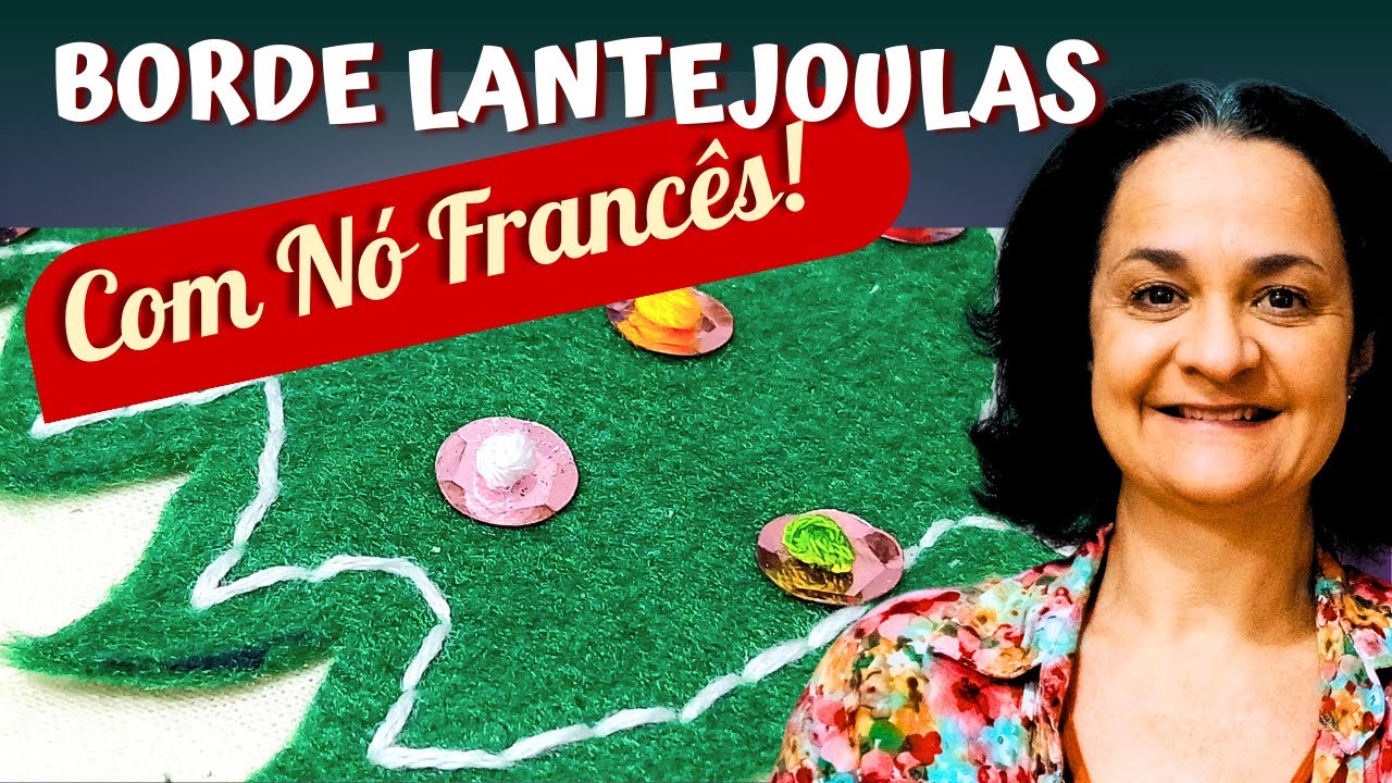 Eu apliquei lantejoulas com nó francês e deu super certo!