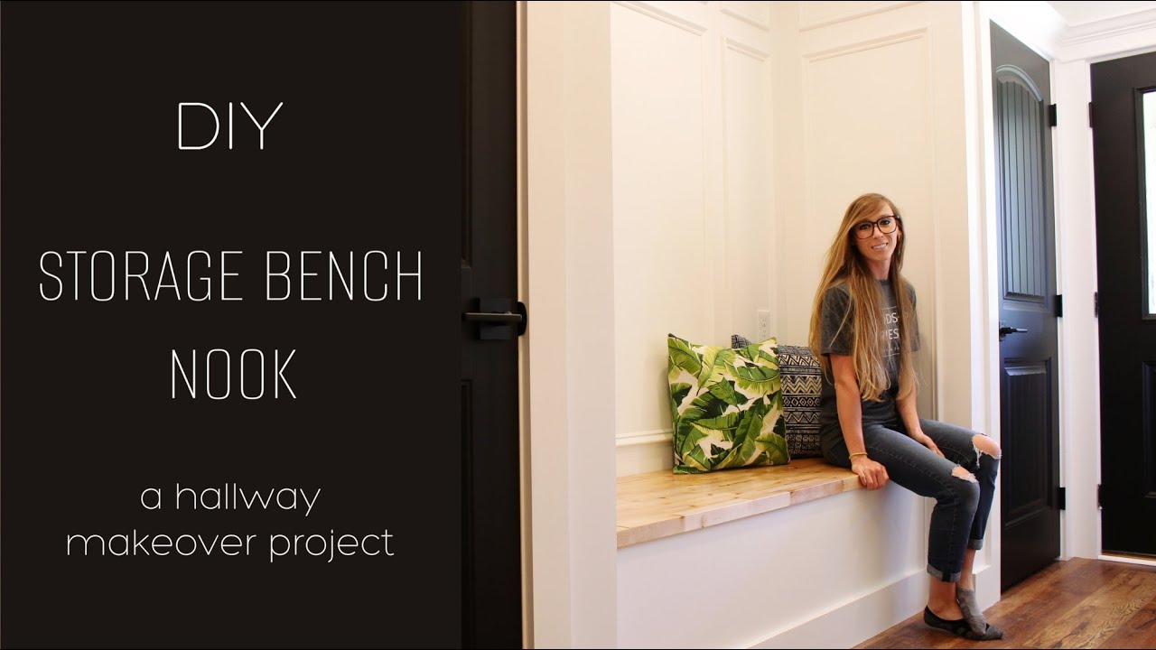 DIY Storage Bench with Flip Top--And a Hallway Makeover Project!
