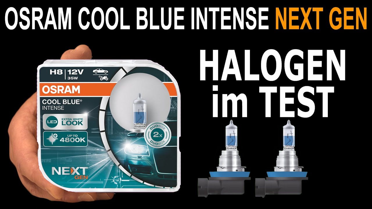 Osram Cool Blue Intense NEXT GEN CBN H8 Halogen Test | Testbericht Vergleiche Messwerte