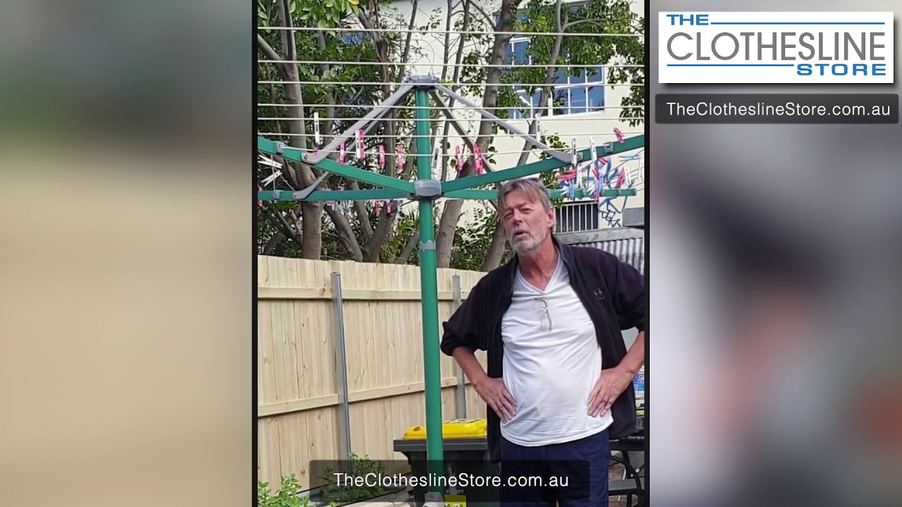 Gareth's Product Review of his New Hills Rotary Folding Clothesline From The Clothesline Store