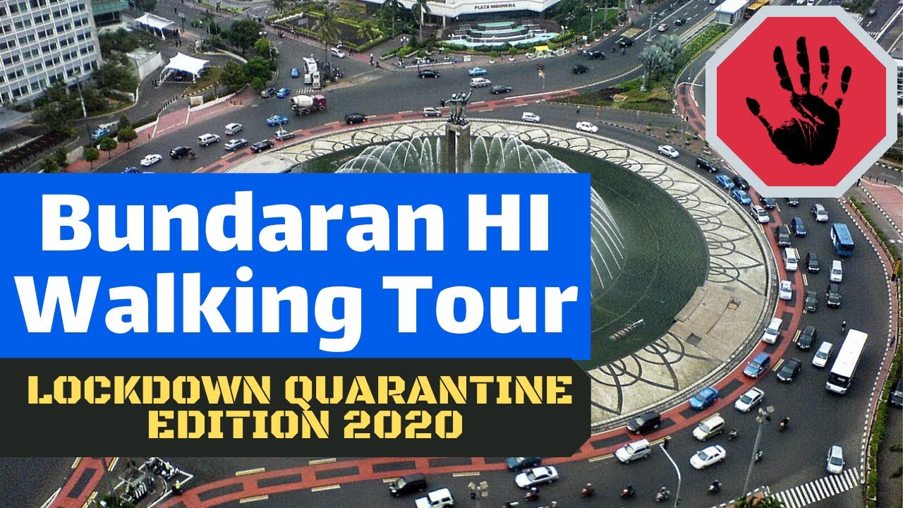 Bundaran HI Station Walking Tour - Lockdown Quarantine Edition 2020 HD Menteng, Jakarta Indonesia