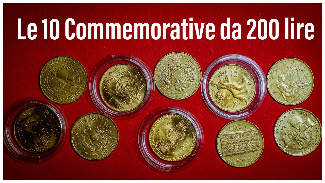 200 lire commemorative, Tutte 10 le monete rare della Repubblica Italiana