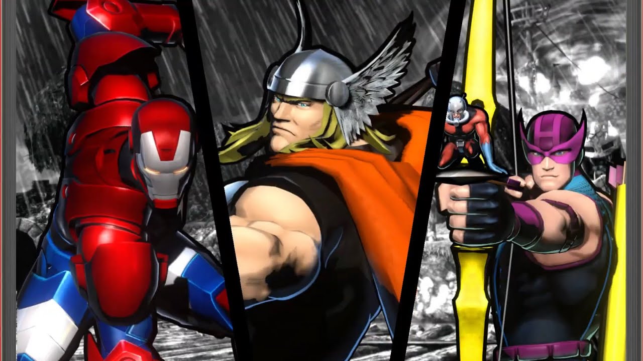 Ultimate Marvel vs Capcom 3: Iron Man, Thor, and Hawkeye arcade playthrough