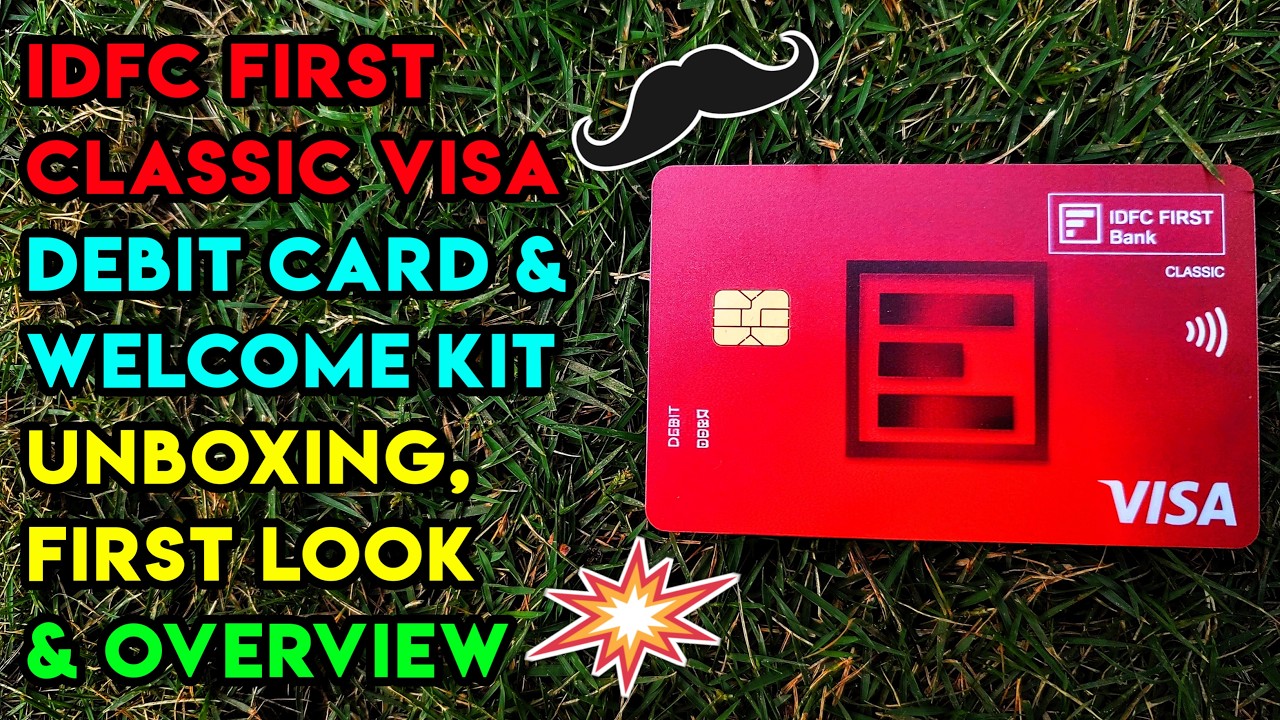 IDFC First Bank Zero Balance Account Visa Debit Card, Cheque Book, Welcome Kit Unboxing & Activate 💳