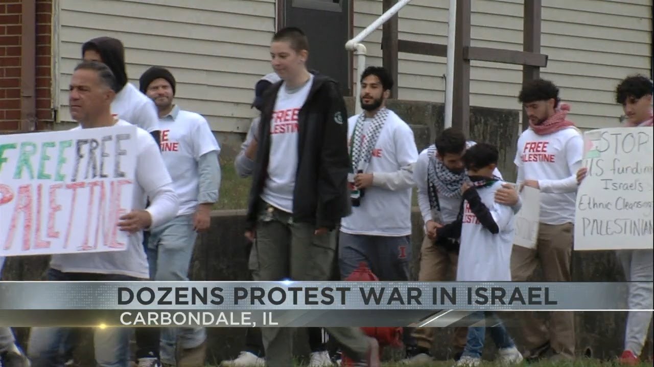 Demonstrators meet in Carbondale to Protest for Palestine